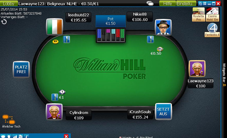 William Hill Poker Table